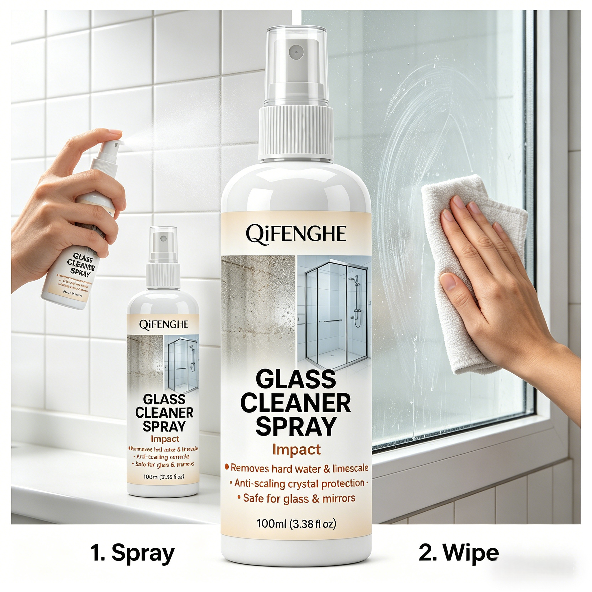Instant Hard Water Stain Remov - Glass Cleaner Streak のレビューと価格