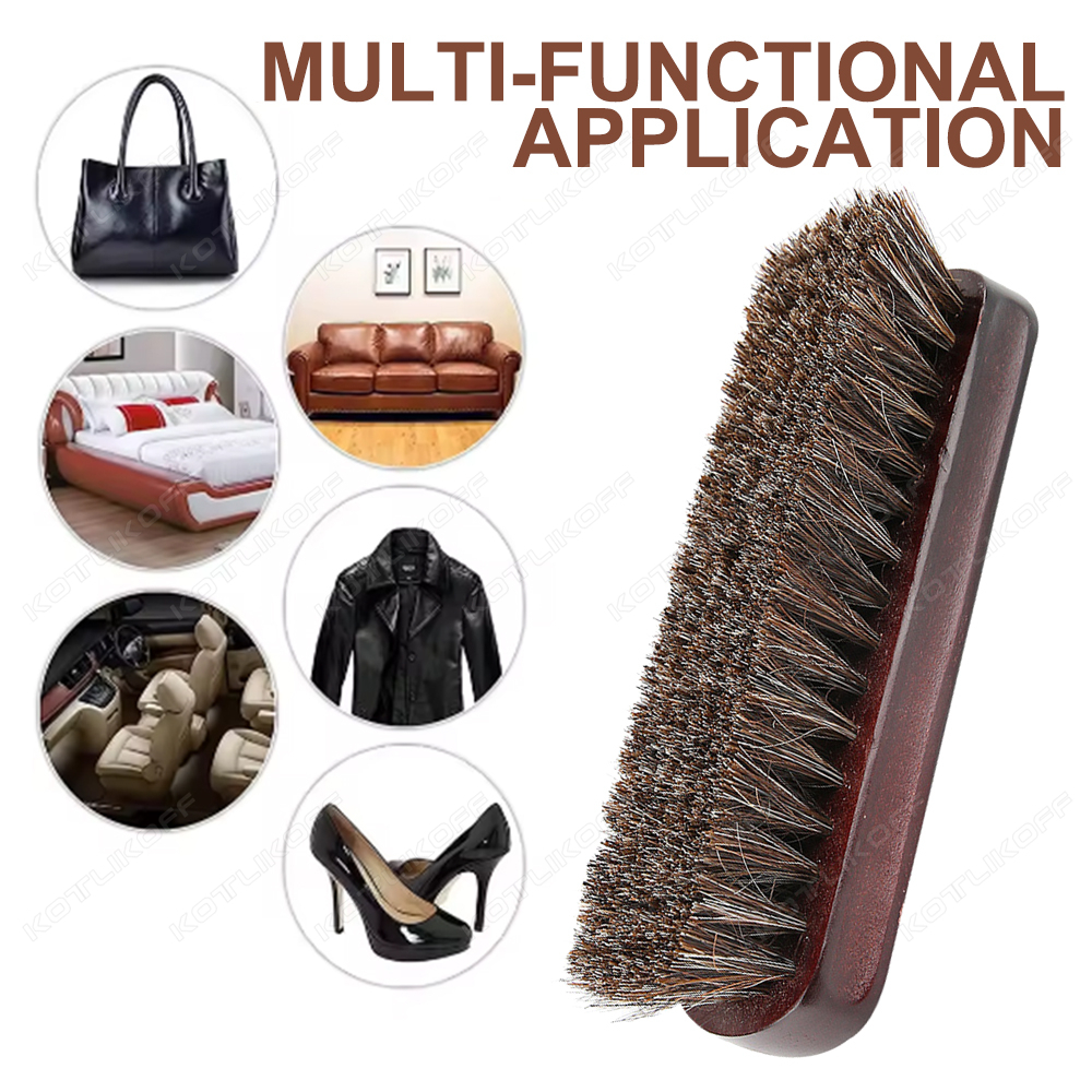 Premium Horsehair Shoe Brush F - Dirt Brush Interior のレビューと価格