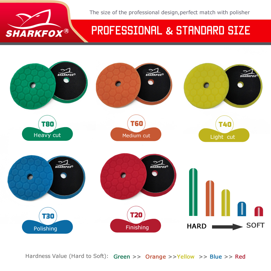 Sharkfox 5 pieces/set 5 Inch(1 - Polish Pad Set Buffer のレビューと価格