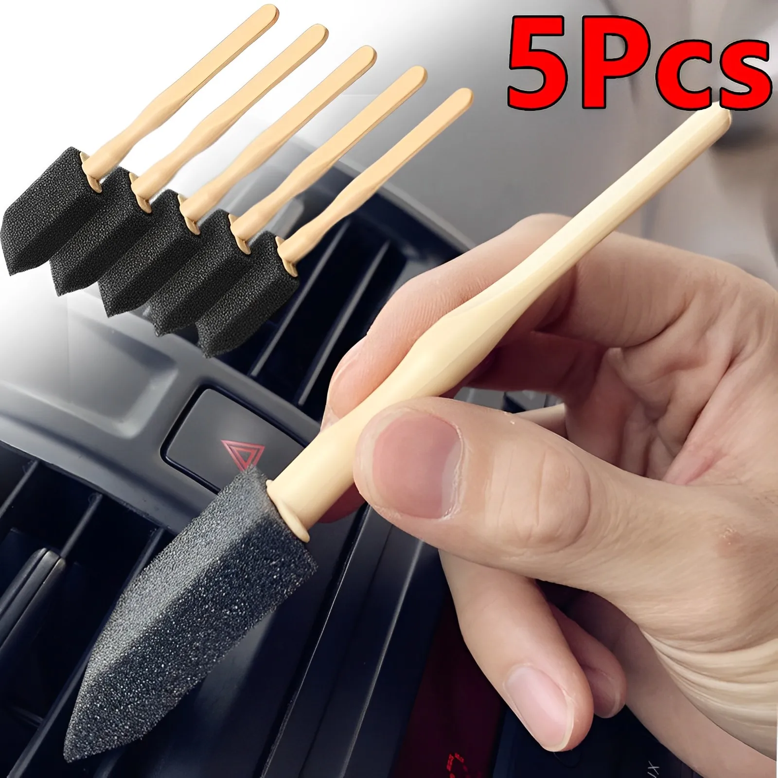 5Pcs Car Air Outlet Sponge Bru - Dirt Brush Interior のレビューと価格