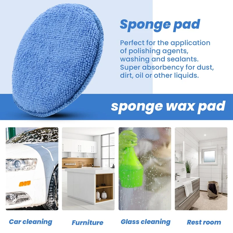 5Inch Microfiber Wax Applicato - Wax Applicator Pad のレビューと価格