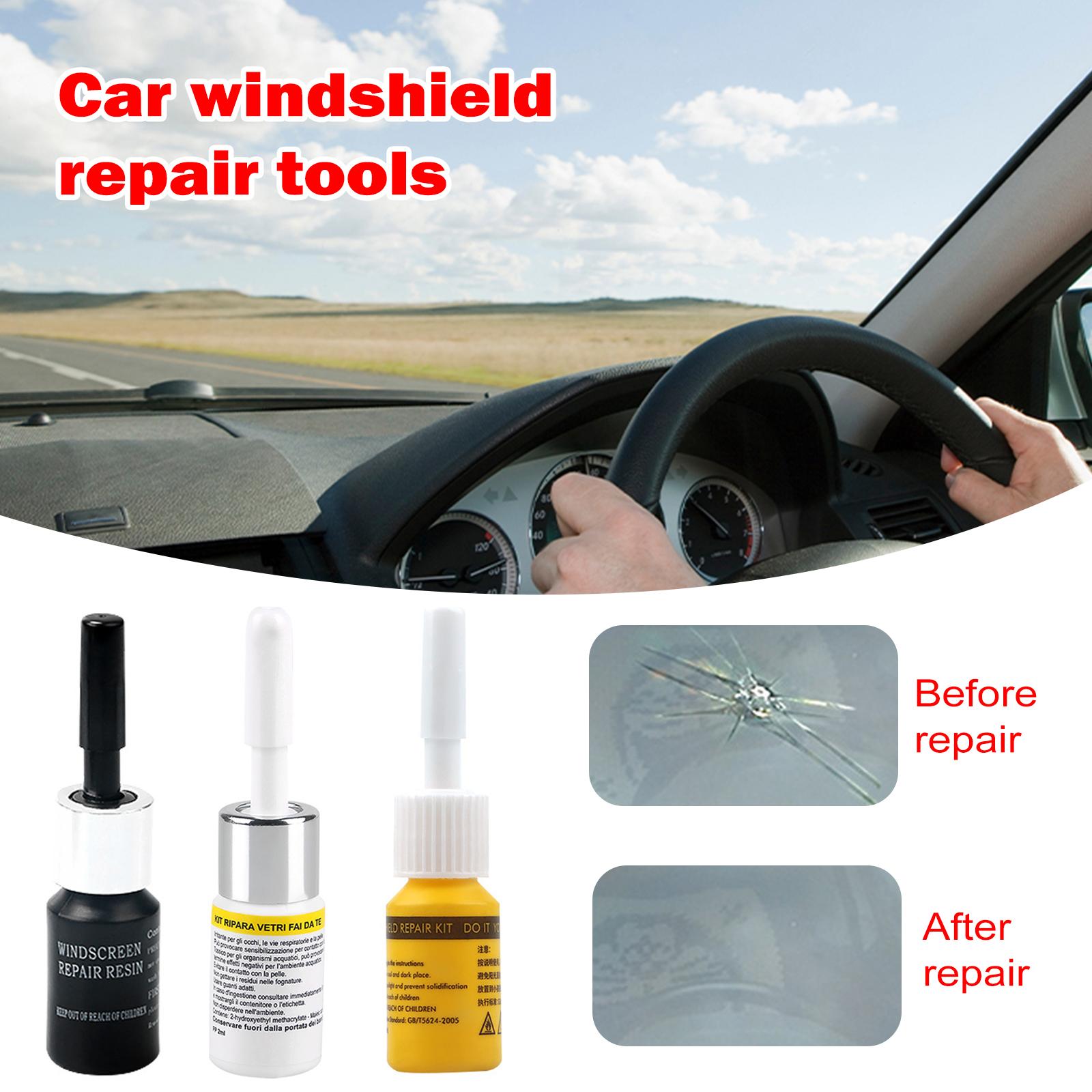 Car Cracked Glass Repair Kit W - Glass Cleaner Streak のレビューと価格