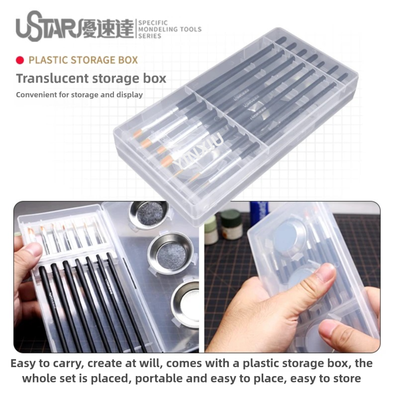 USTAR Painting Brush & Palette - Detailing Brush Set のレビューと価格