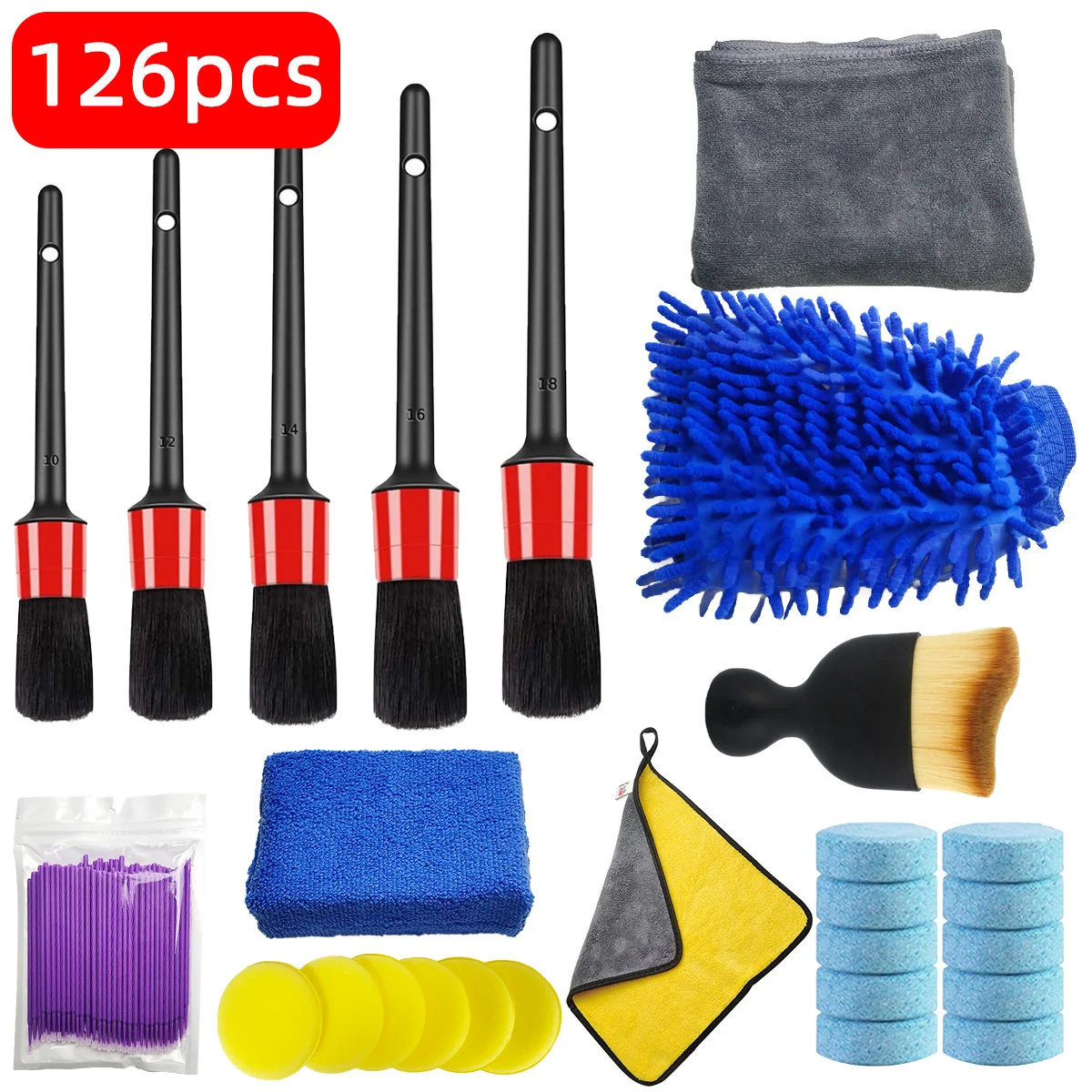 126-Piece Car Detail Cleaning  - Dirt Brush Interior のレビューと価格