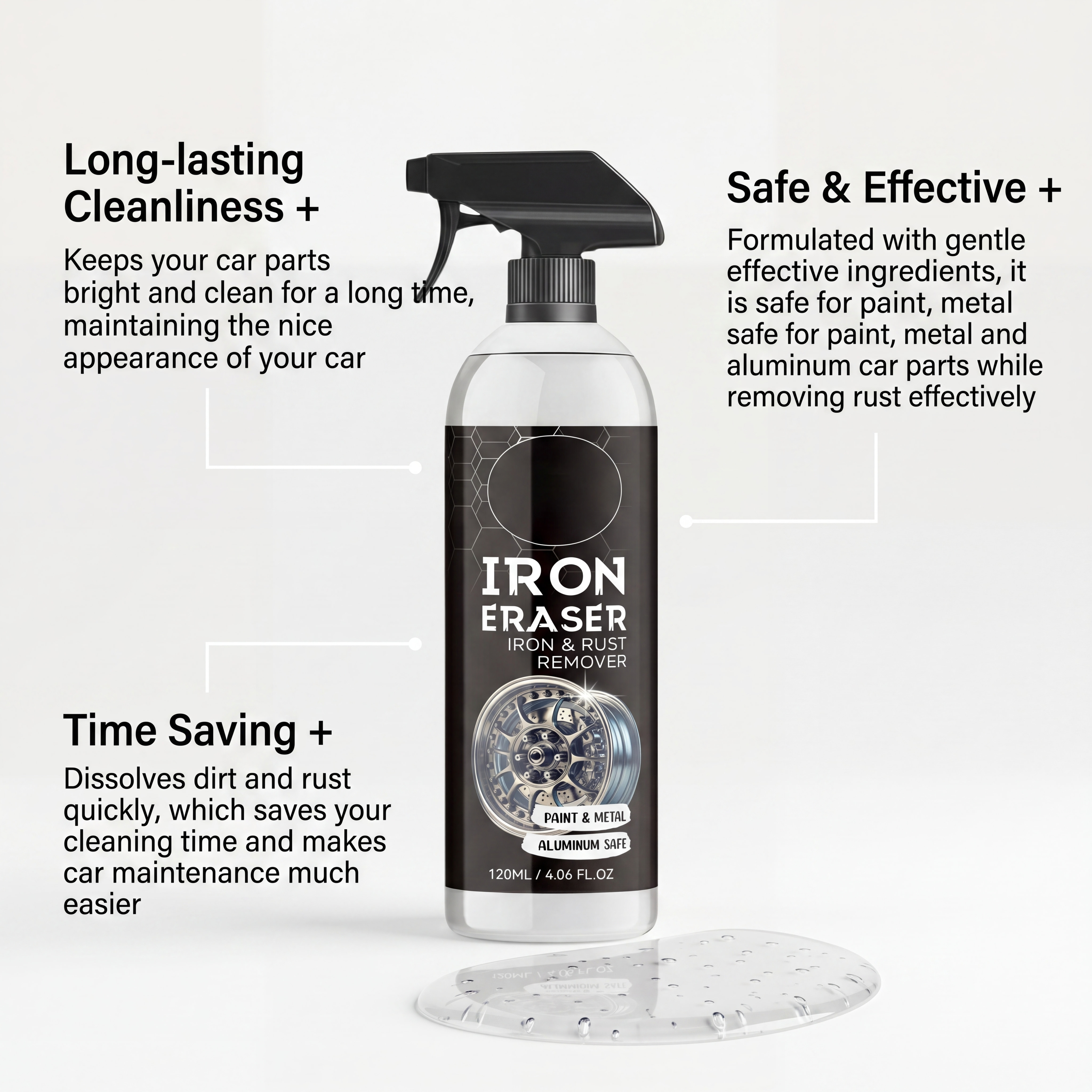 Car Rust Remover Spray Powerfu - Wheel Cleaner Alloy のレビューと価格