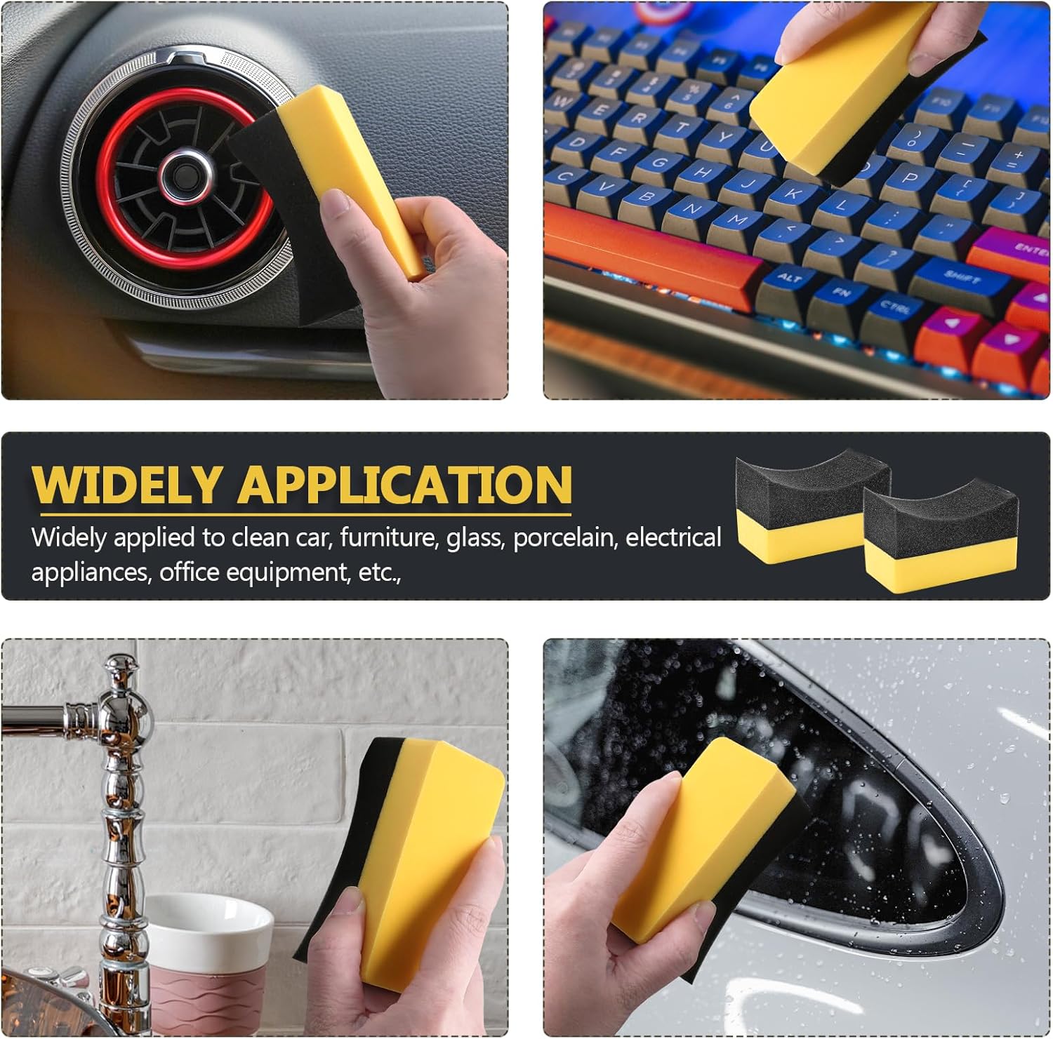 Auto Cleaning Sponge Brush Wax - Wax Applicator Pad のレビューと価格