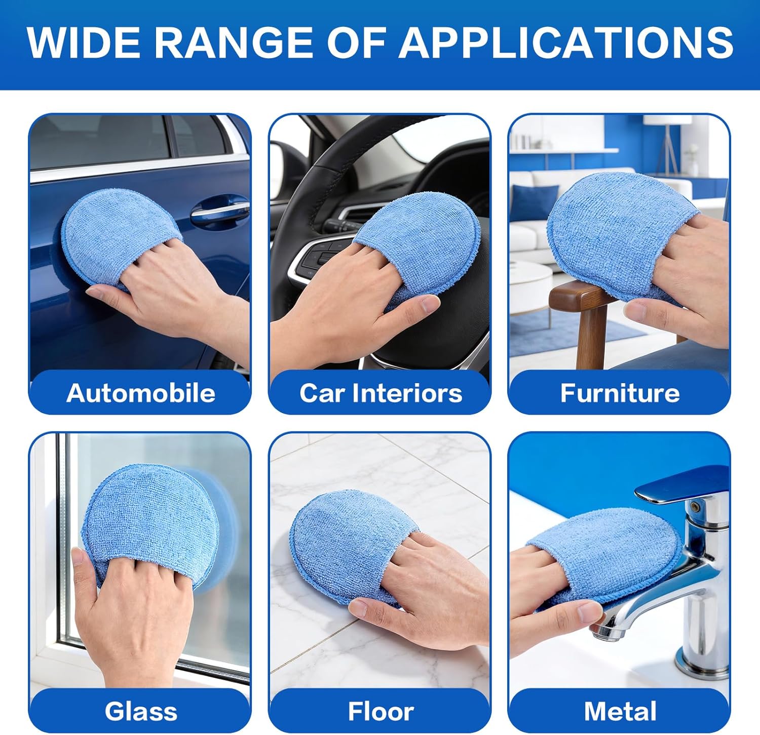 Auto Cleaning Sponge Brush Wax - Wax Applicator Pad のレビューと価格