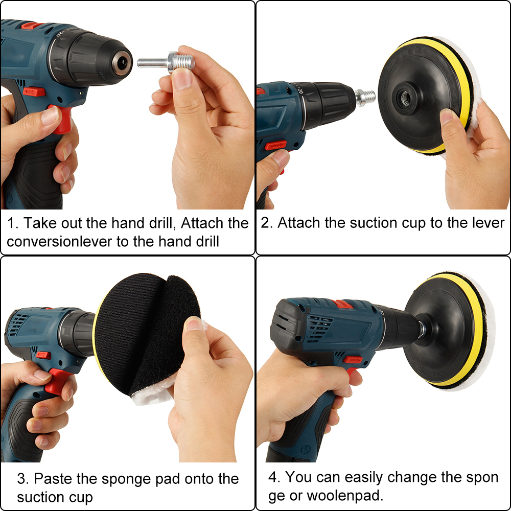 5pcs Car Polishing Pads Set 6  - Polish Pad Set Buffer のレビューと価格