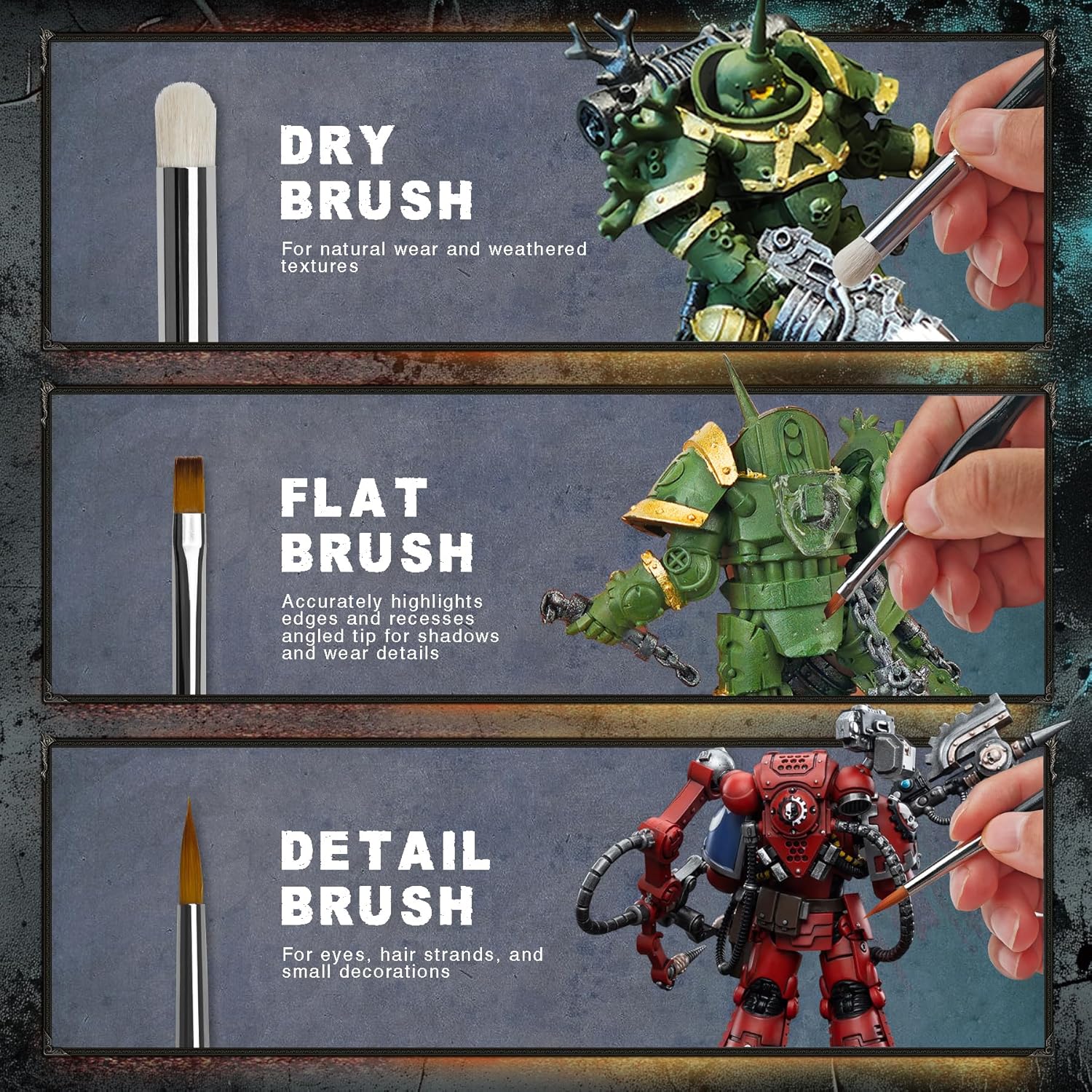 20Pcs Miniature Paint Brushes  - Detailing Brush Set のレビューと価格