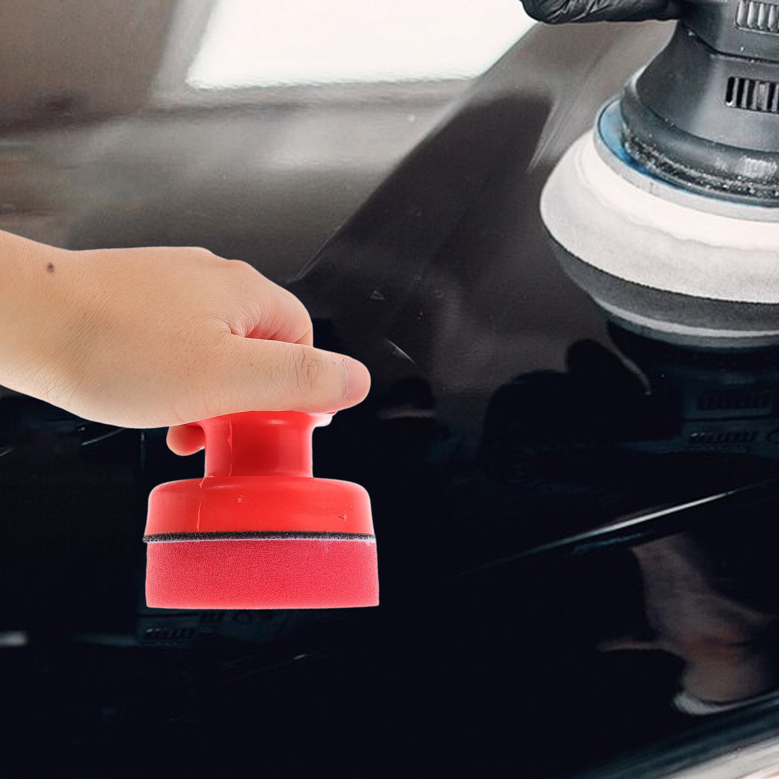 1Set Handheld Car Waxing Spong - Polish Pad Set Buffer のレビューと価格