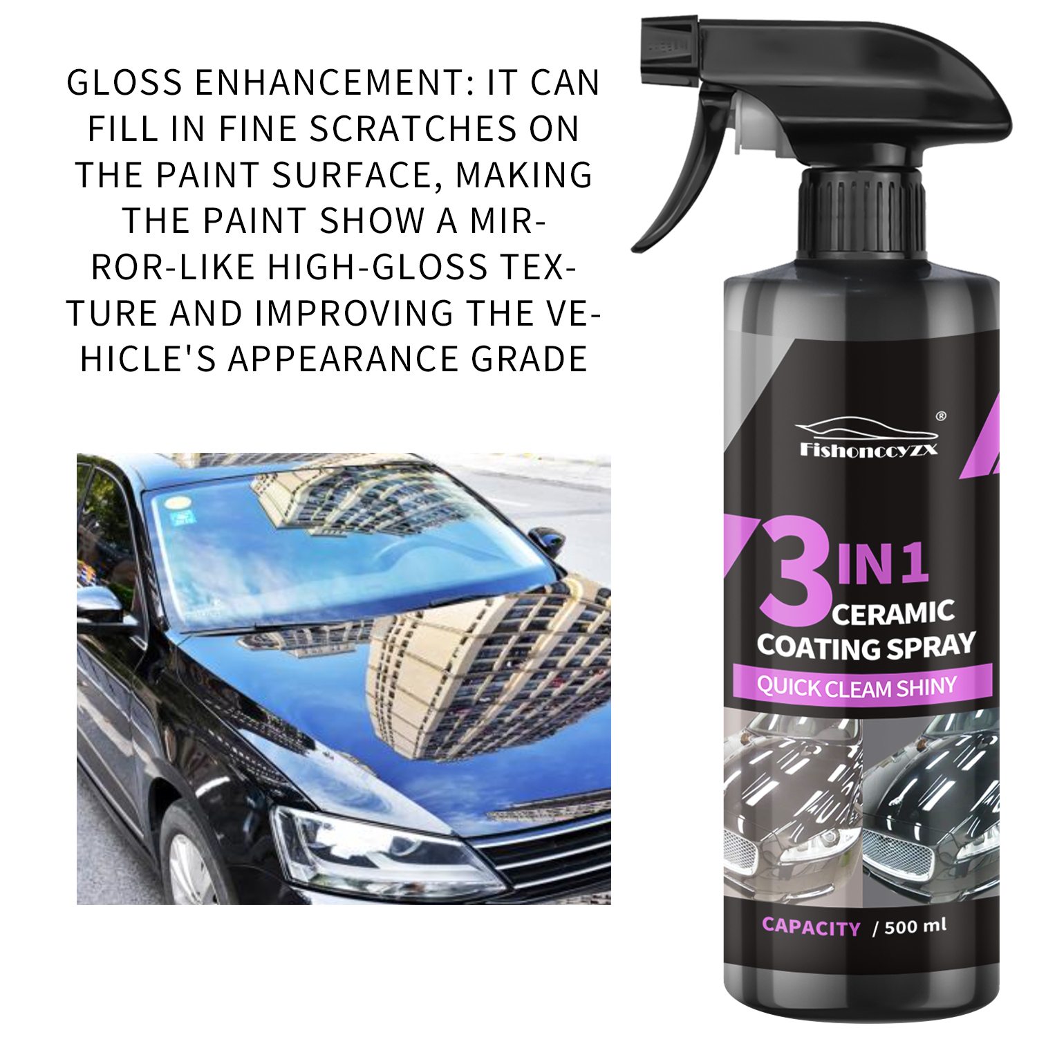 3 in 1 Car Ceramic Liquid Coat - Car Wax Ceramic Coating のレビューと価格