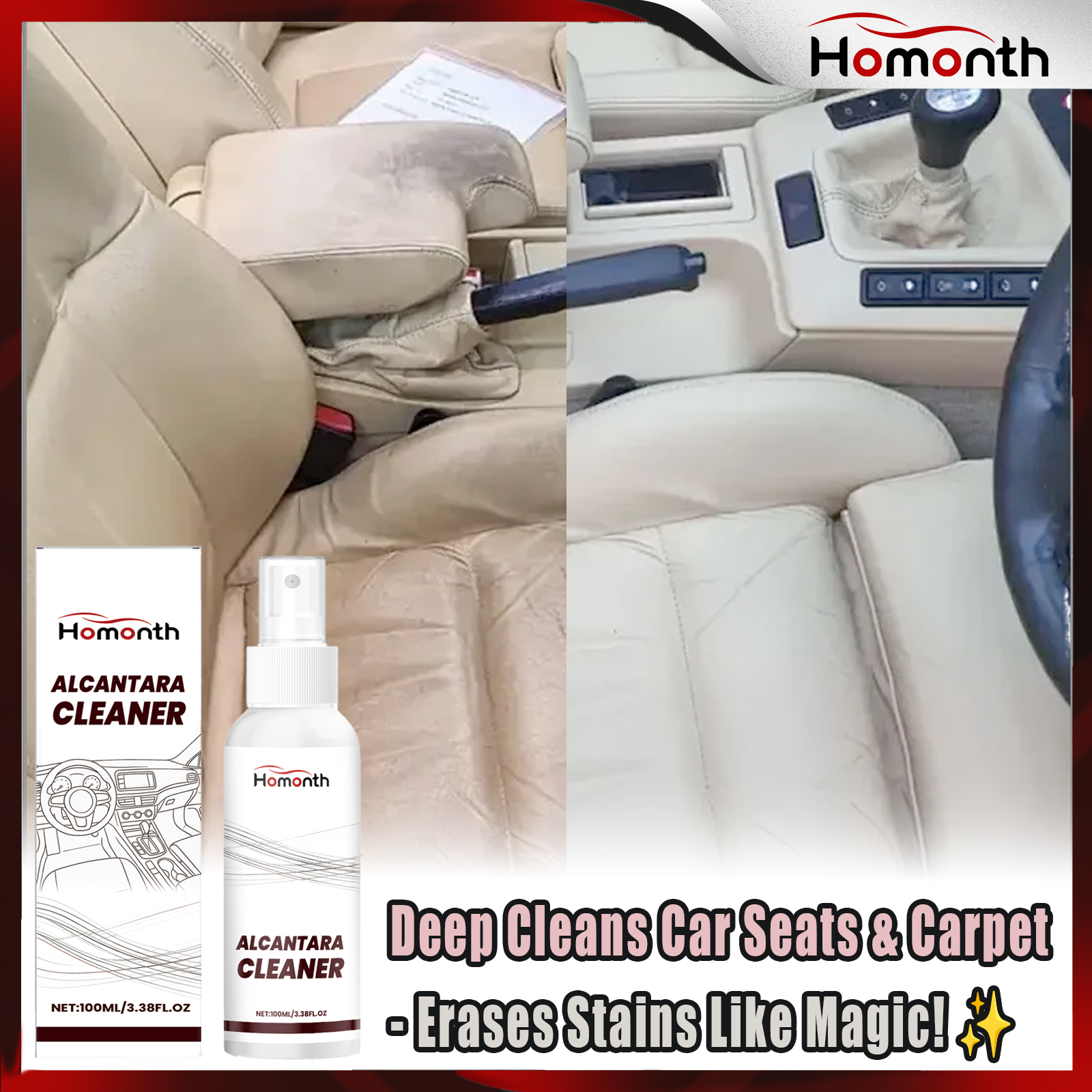 Car Interior Cleaning Spray Ca - Seat Cleaner Fabric のレビューと価格