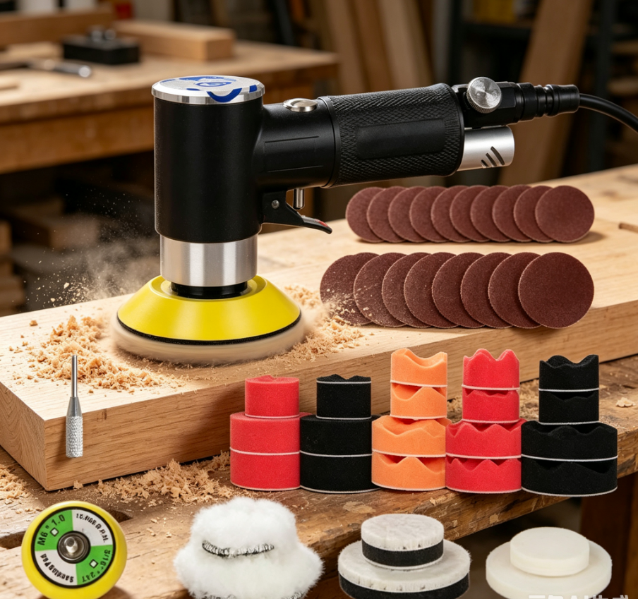 Air Sander Mini Pneumatic Grin - Polish Pad Set Buffer のレビューと価格