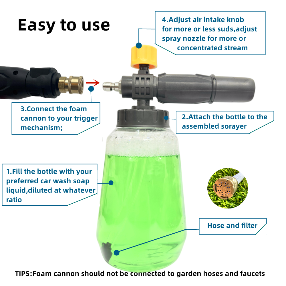 1 PC Black and Yellow Thick ha - Foam Cannon Car Wash のレビューと価格