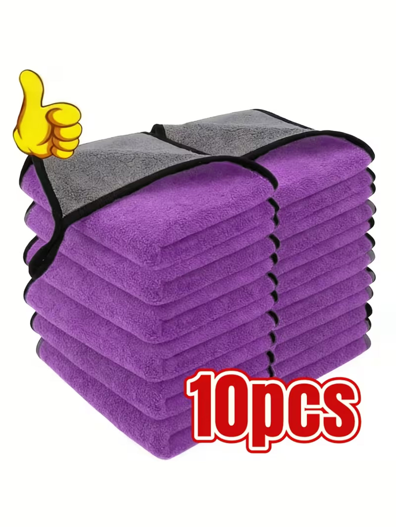 10-Pack Double-Sided Coral Vel - Microfiber Towel Detailing のレビューと価格