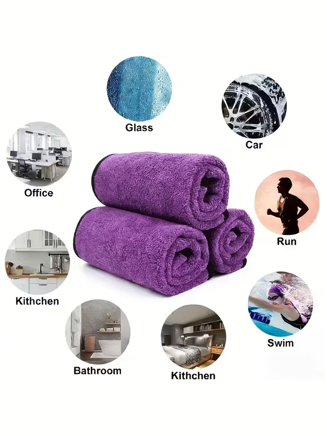 10-Pack Double-Sided Coral Vel - Microfiber Towel Detailing のレビューと価格