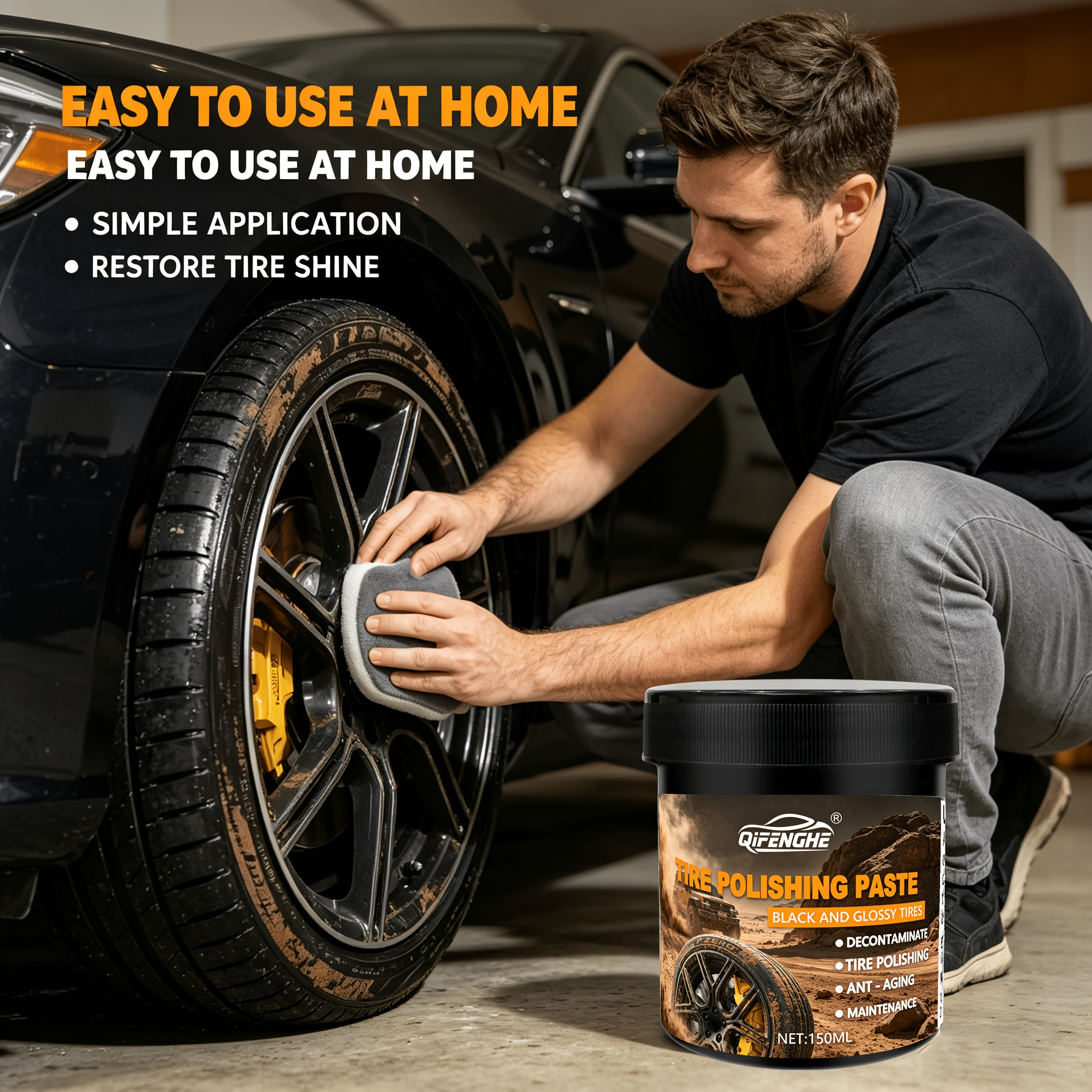Car Tire Polish Paste Kit - Hi - Wax Applicator Pad のレビューと価格