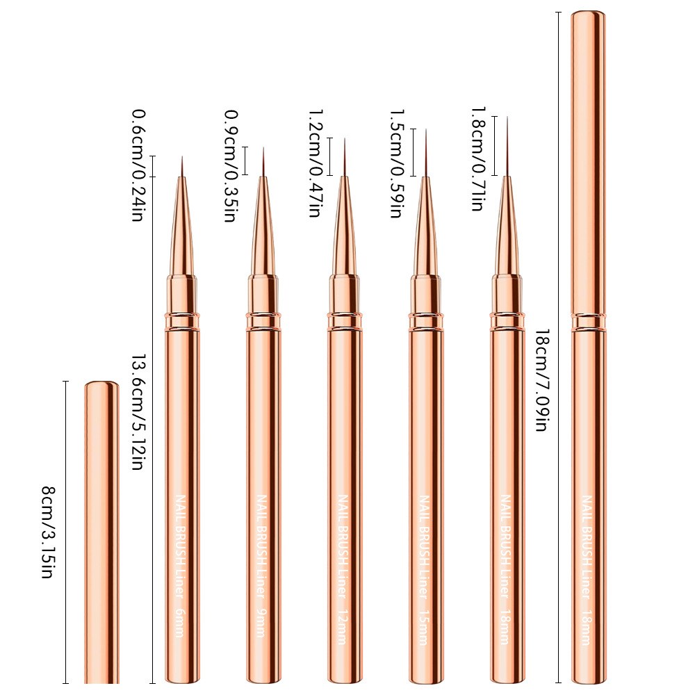 1/3/5pcs Nail Art Liner Brushe - Detailing Brush Set のレビューと価格
