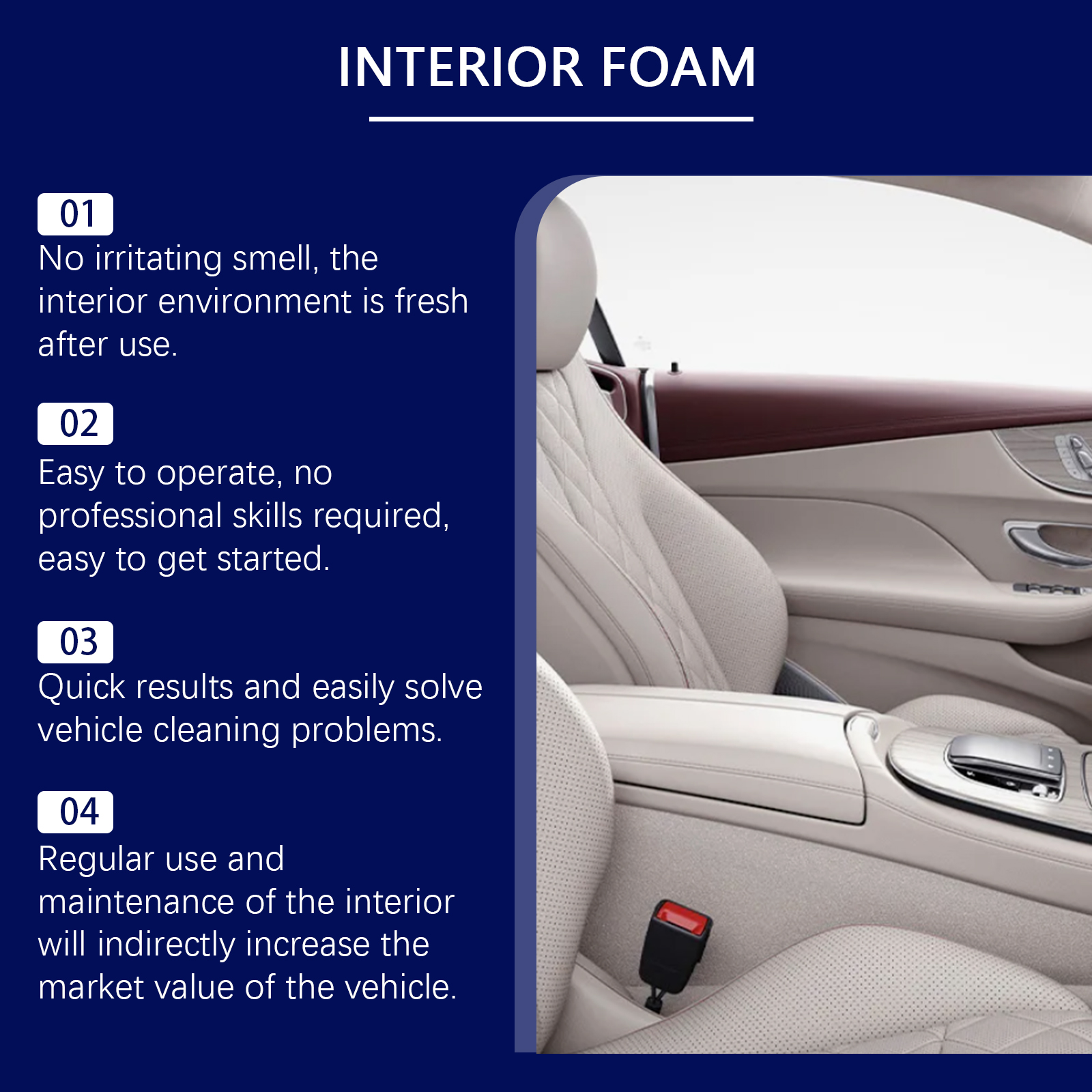 Multi-purpose Car Interior Foa - Seat Cleaner Fabric のレビューと価格