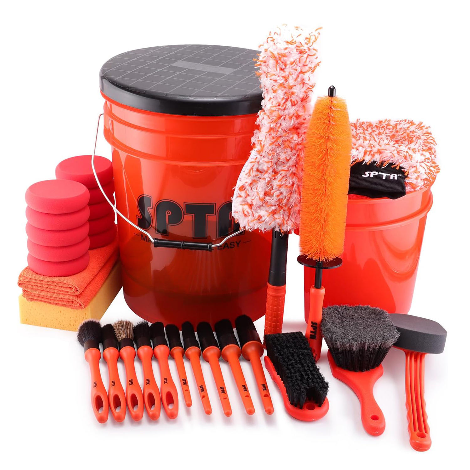 SPTA 33Pcs Car Wash 20L Bucket - Interior Detailing Kit のレビューと価格