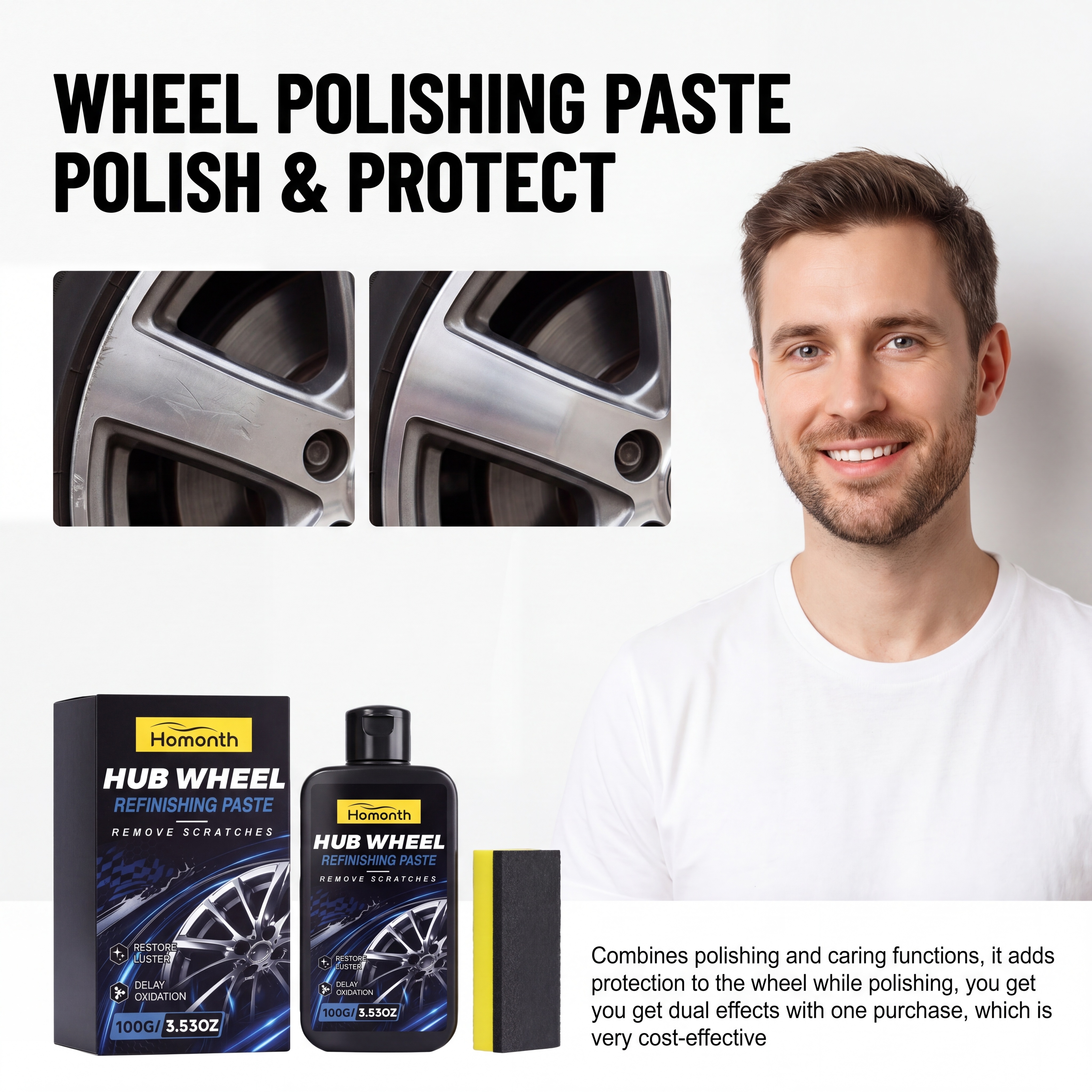 Wheel Polish Paste Scratch Rem - Wheel Cleaner Alloy のレビューと価格