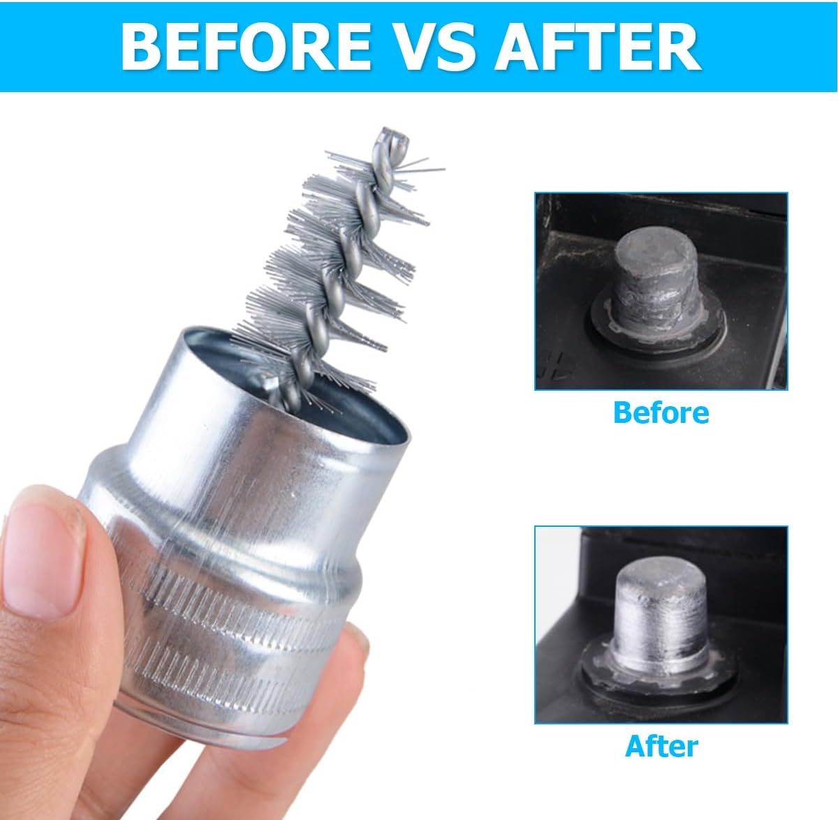 2PCS Car Battery Terminal Clea - Car Cleaning Brush のレビューと価格