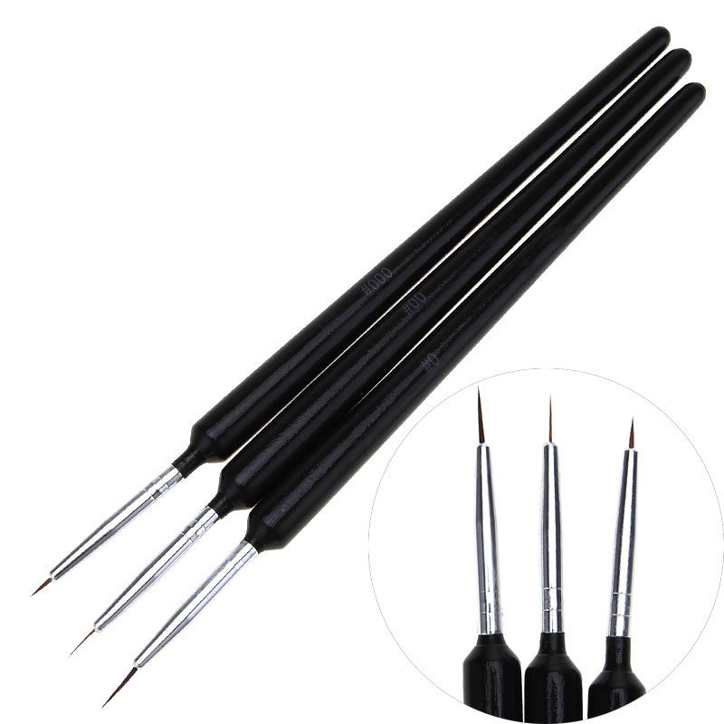3Pcs Ultra-fine Nail Art Liner - Detailing Brush Set のレビューと価格