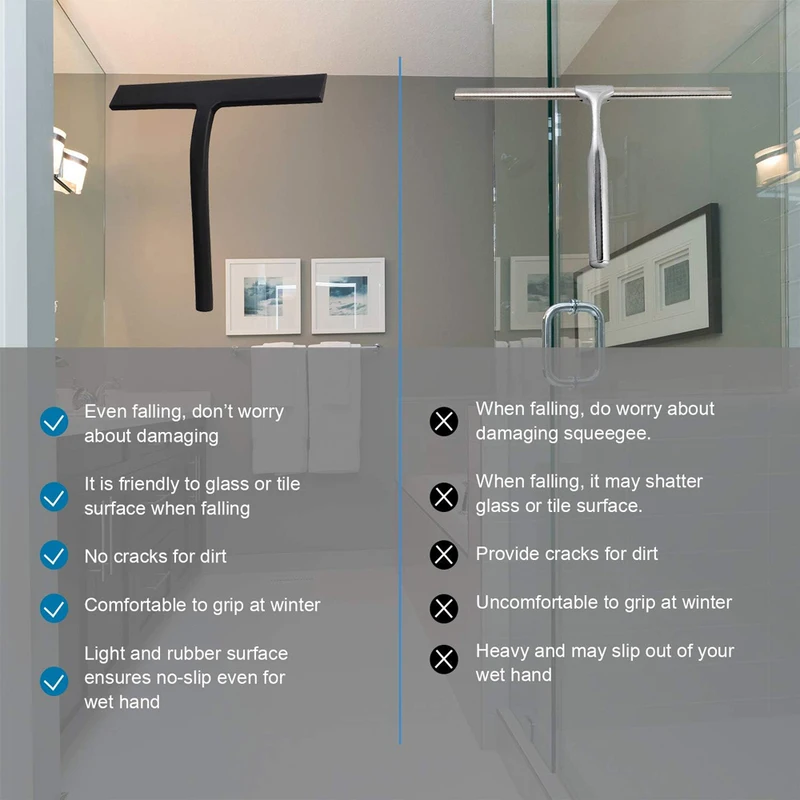 Silicone Squeegee Streak Free  - Glass Cleaner Streak のレビューと価格