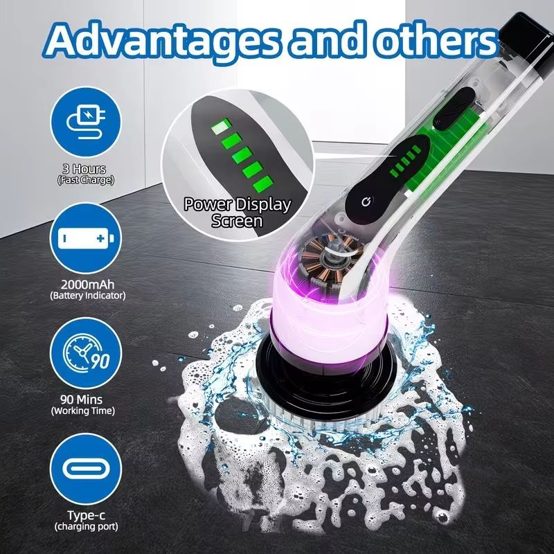 Wireless Electric Spin Scrubbe - Car Cleaning Brush のレビューと価格