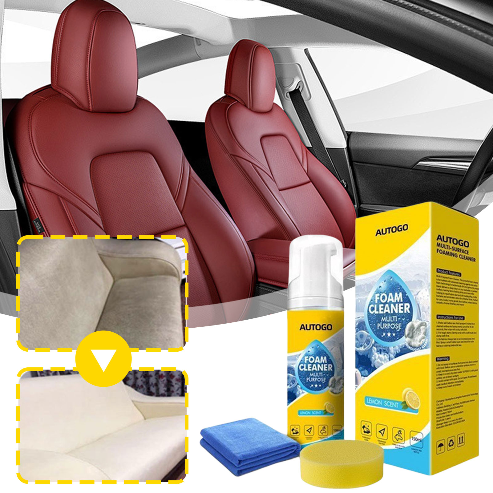 Multipurpose Foam Cleaner For  - Leather Cleaner Interior のレビューと価格
