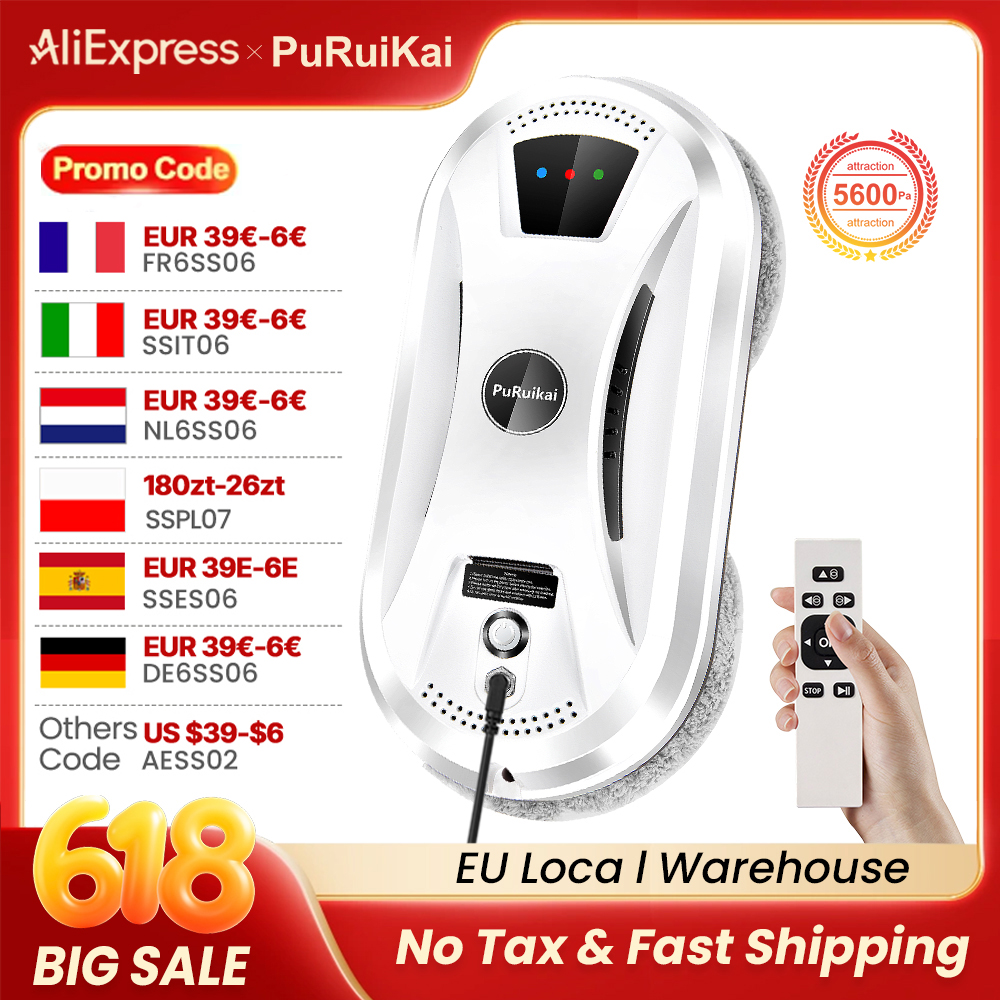 PuRuiKai AI Window Cleaning Ro - Glass Cleaner Streak のレビューと価格
