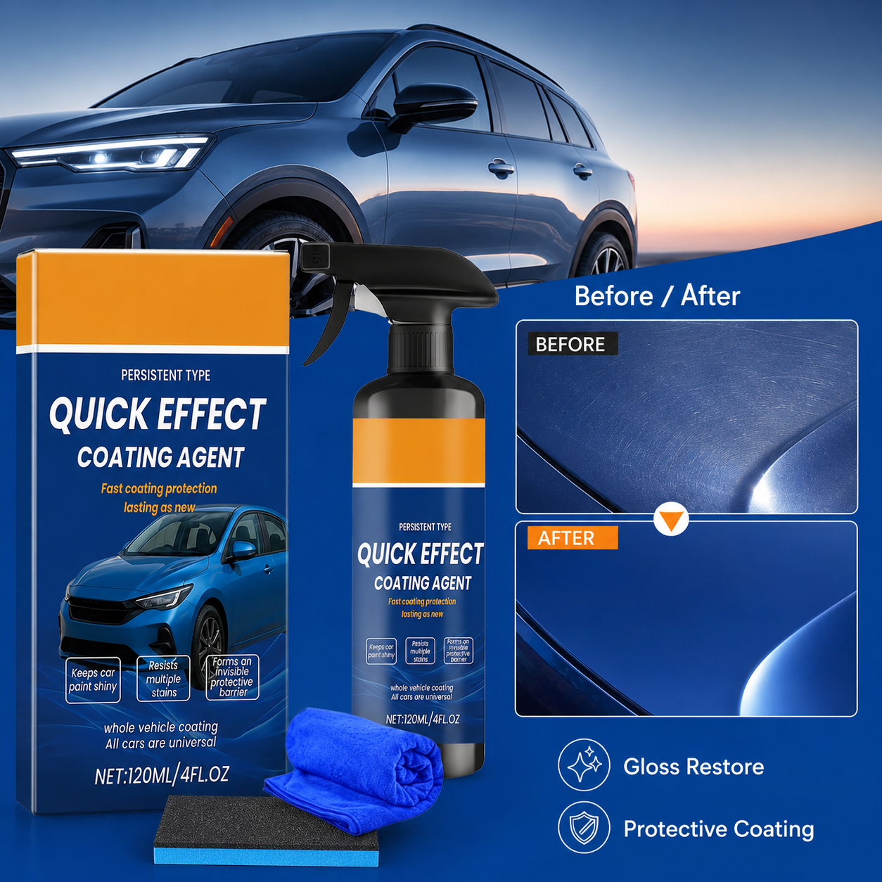 Car Coating Spray Quick Effect - Car Wax Ceramic Coating のレビューと価格