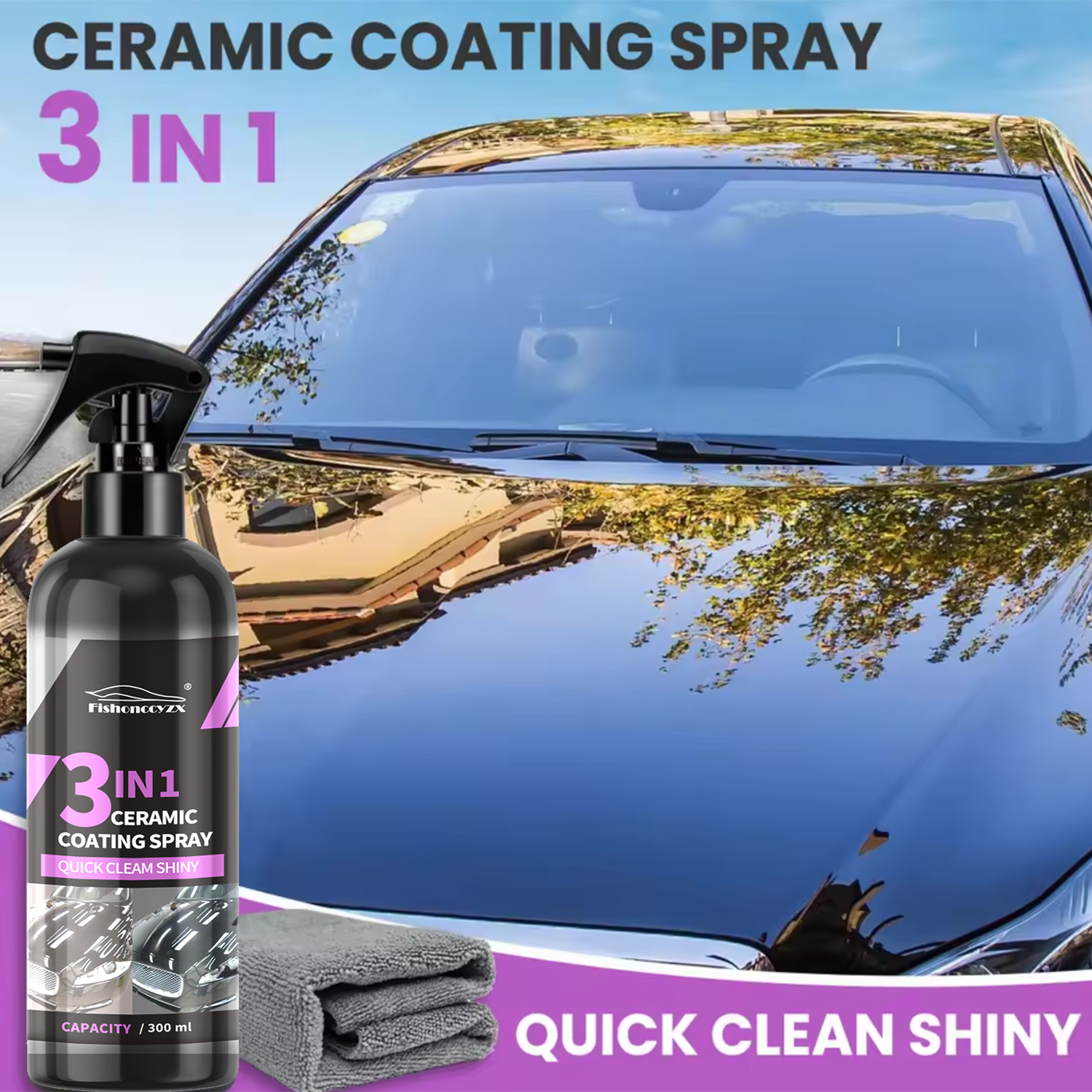 3 in 1 Car Ceramic Liquid Coat - Car Wax Ceramic Coating のレビューと価格
