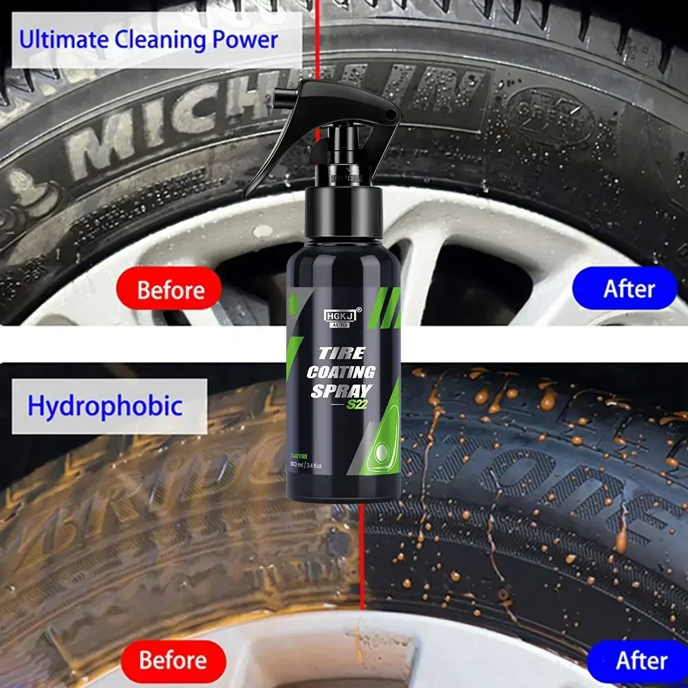 HGKJ S22 Car Tire Gloss Spray, - Tire Shine Spray Sealant のレビューと価格