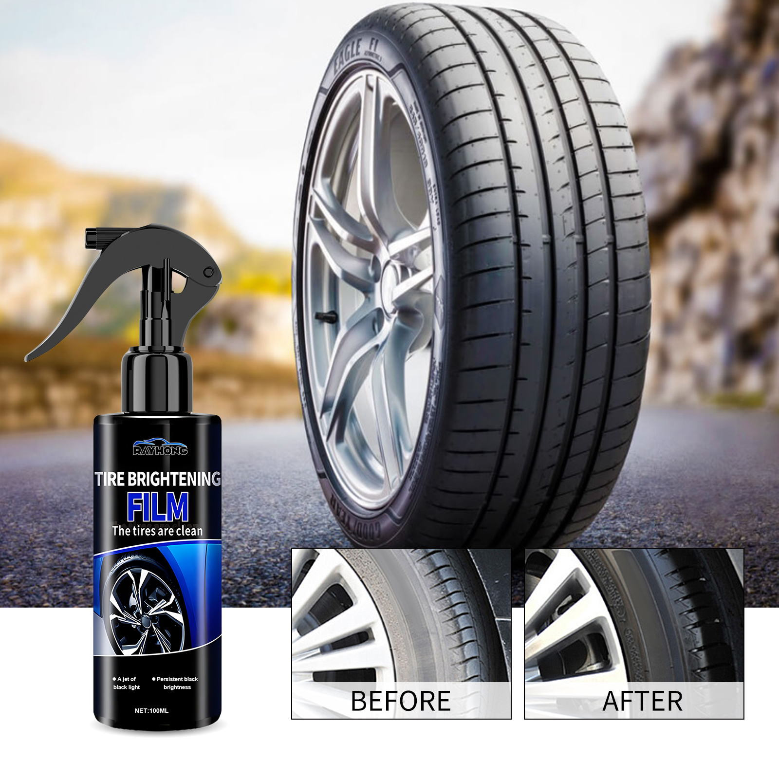 Car Tire Shine Coating Spray C - Tire Shine Spray Sealant のレビューと価格
