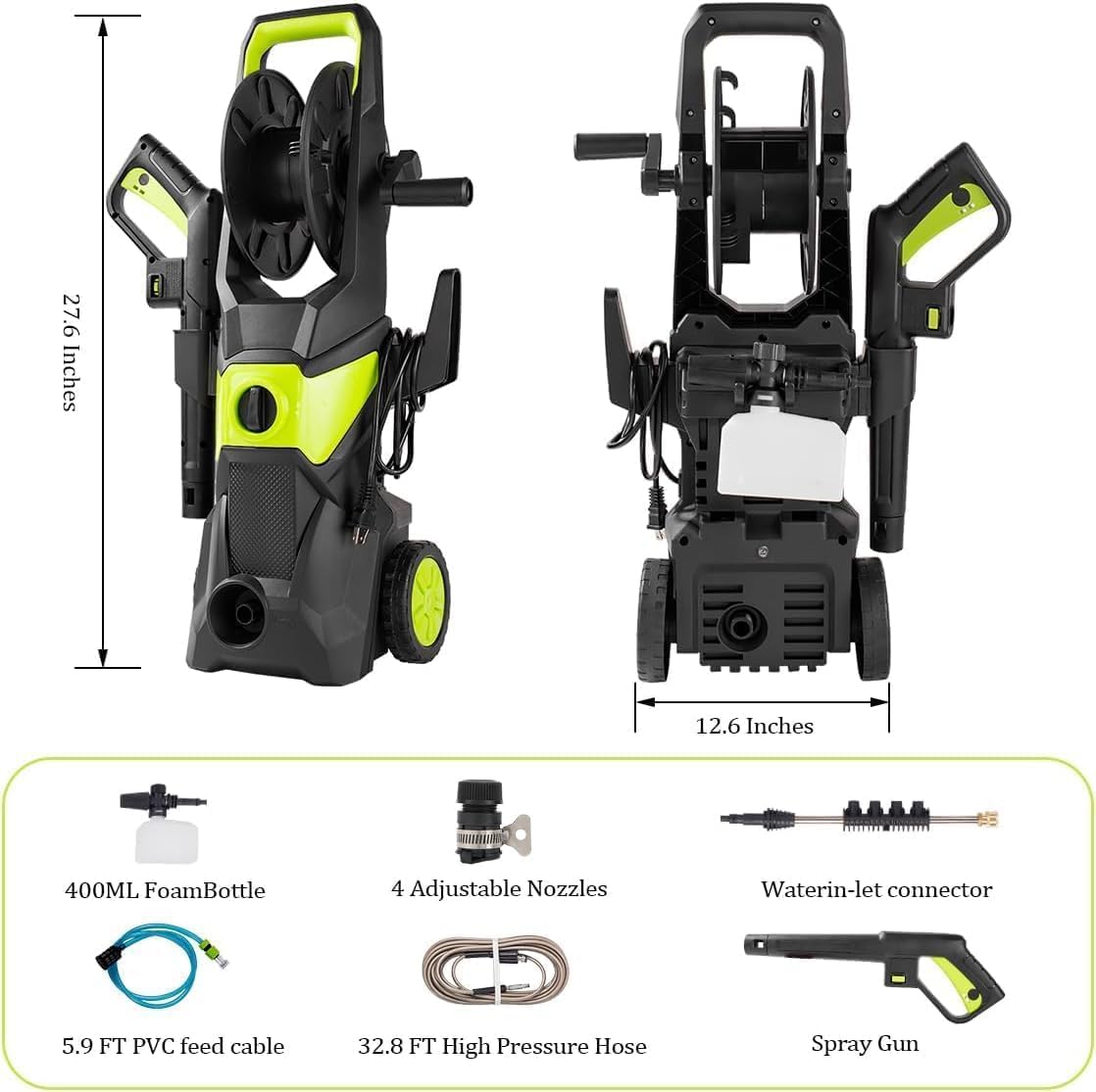 4000PSI Electric Pressure Wash - Pressure Washer Foam Gun のレビューと価格