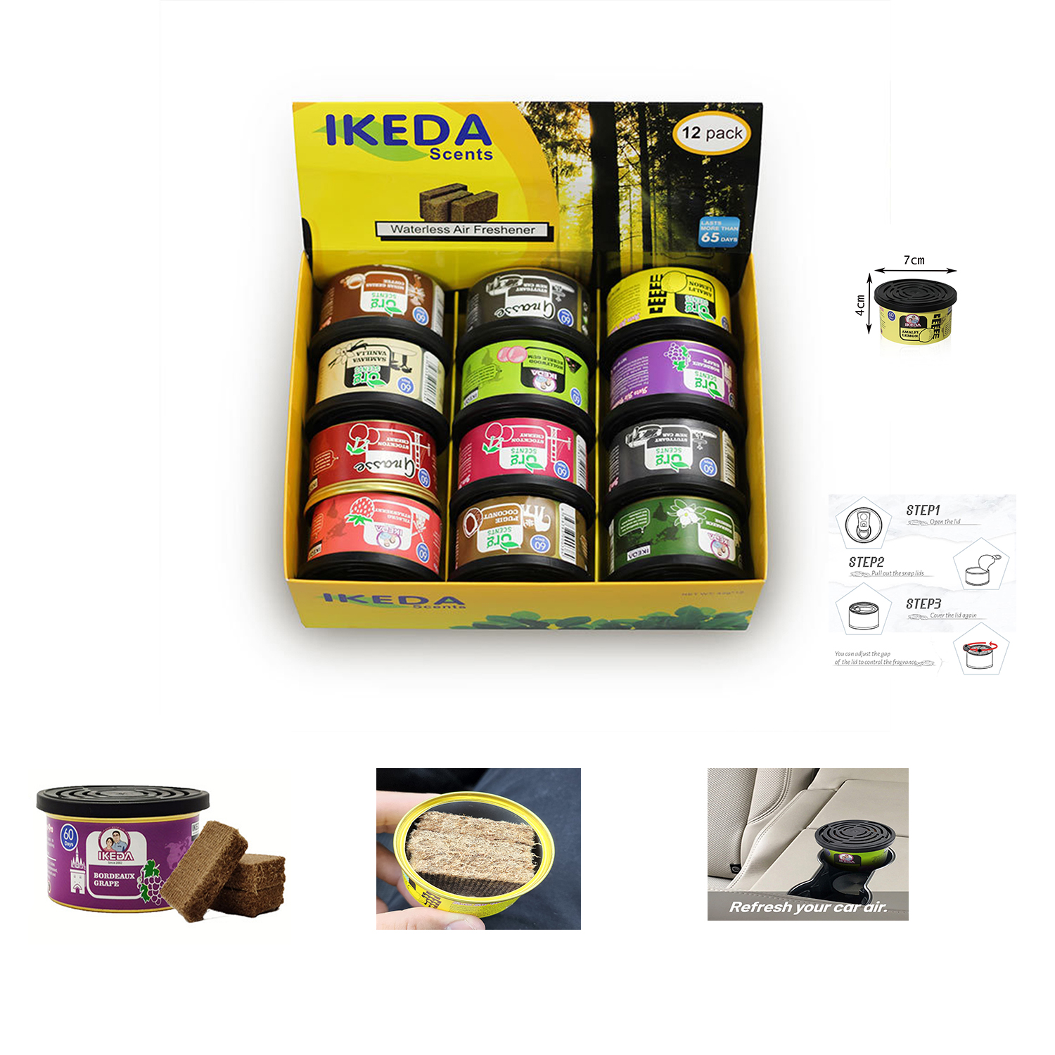 Car Air Fresheners:  Lemon Sce - Odor Eliminator Car のレビューと価格