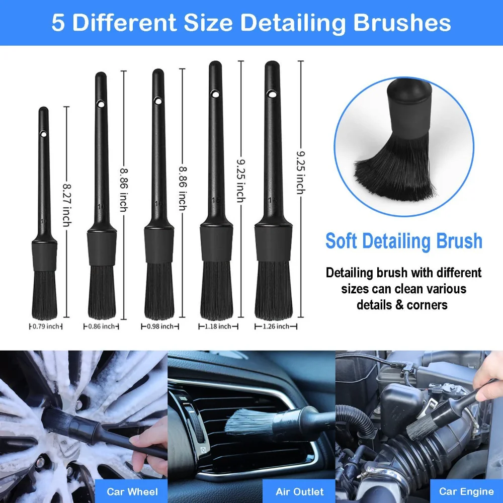 Car Wash Brush Set Detailing B - Dirt Brush Interior のレビューと価格